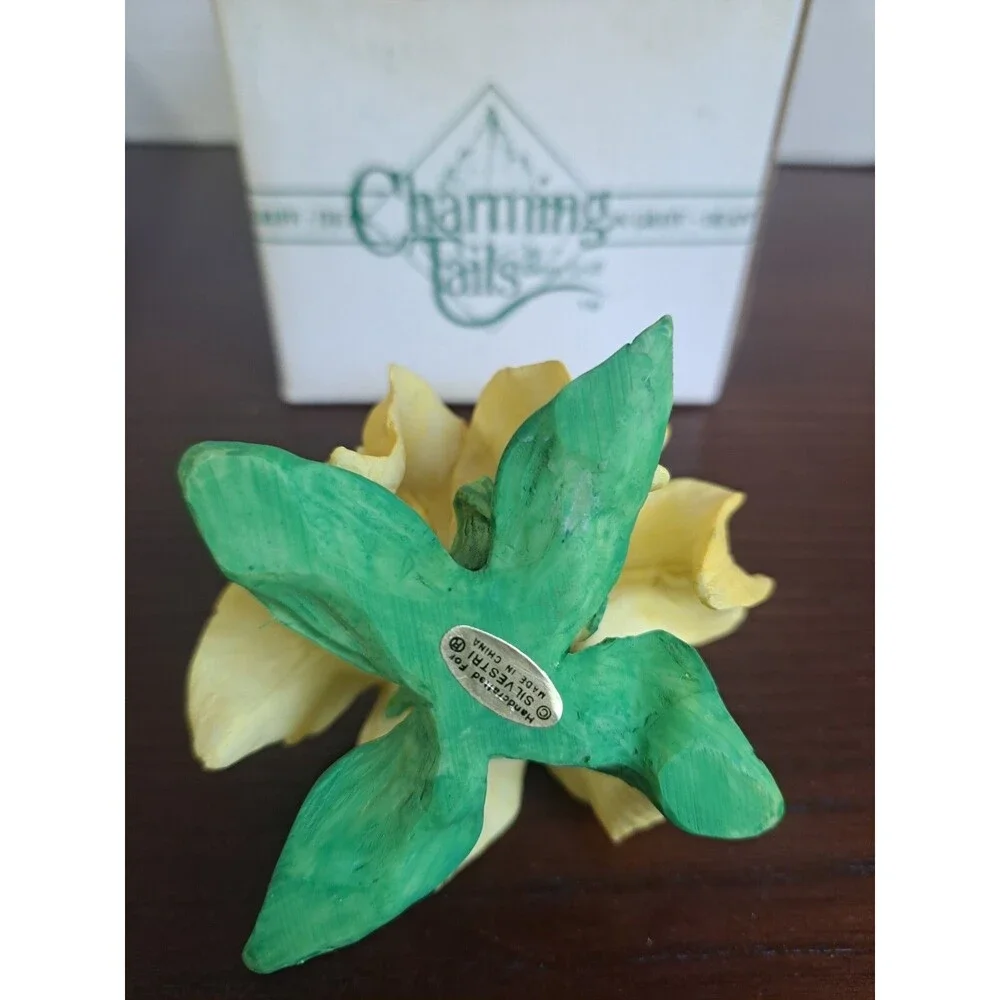 Charming Tails Binkey In A Lily Figurine